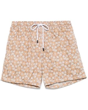 Barba Napoli Polyester Badehose Mit Seitentaschen - Natur