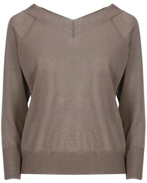Marella V-Neck Truien - Bruin