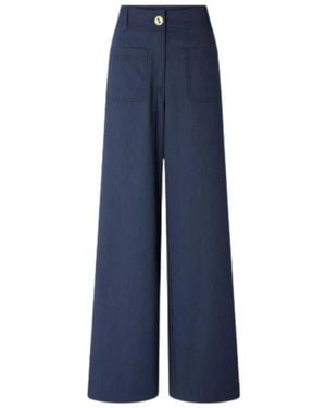 Sessun Wide Trousers - Blu