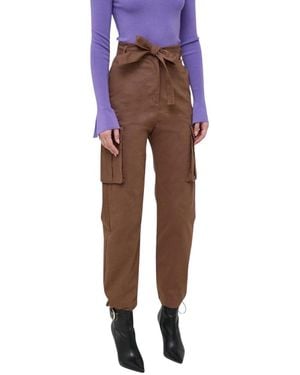 Pinko Broeken ,Bruin ,Katoen Rechte Broek - Paars