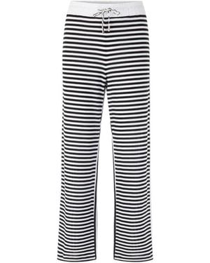 Marc Cain Broeken ,Veelkleurig ,Striped Washington Broeken - Blauw