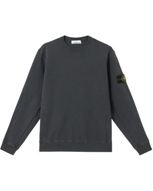 Stone Island Logo Patch Crewneck Sweatshirt - Grijs