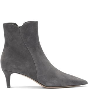 Gianvito Rossi Schoenen ,Grijs ,Leer Levy 55 Enkellaars