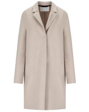 Harris Wharf London Abrigo De Lana Crema Con Cuello De Solapa, Mujer, Talla - Neutro