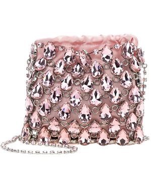 Self-Portrait Tassen ,Roze ,Polyester Crystal Chainmail Mini Bag
