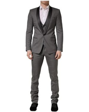 Dolce & Gabbana Enkelrijig 3-Delig Pak - Zwart