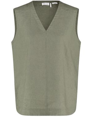 Gerry Weber Mouwloze Linnen Blouse - Groen