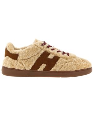 Hogan Schoenen ,Leer Coole Sneaker - Bruin