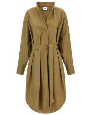 Nude Chemisier Midi Jurk - Groen