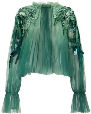 Alberta Ferretti Overhemden ,Groen ,Tops