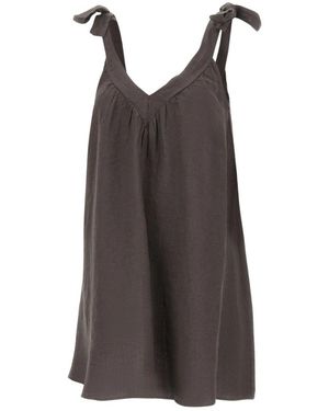 Kaos Tops ,Bruin ,Sleeveless Tops