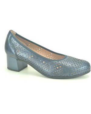 Pitillos Schoenen ,Blauw ,Blauw Nacre Geperforeerde Pump