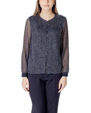 Street One Geprinte Chiffon Blouse 345452 - Blauw