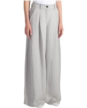 Liviana Conti Wide Trousers - Grey