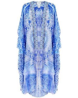 CAMILLA Badmode ,Blauw ,Scalloped Edge Layer Bosphorous
