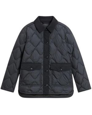 Woolrich Jassen ,Grijs ,Heritage Jack Met Opstaande Kraag - Blauw