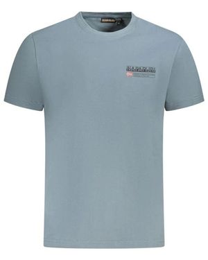 Napapijri T-Shirt Mit Fettem Logo - Blau