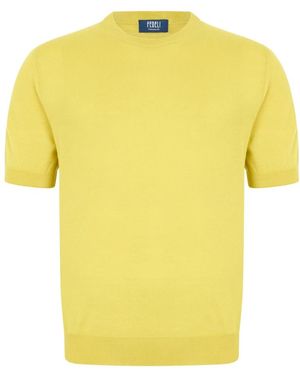 Fedeli Round-Neck Knitwear - Yellow