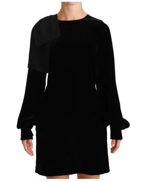N°21 Kleedjes ,Zwart ,Mini-Jurk Met Lange Mouwen