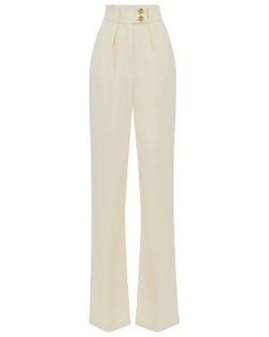 Elisabetta Franchi Wide Trousers - White