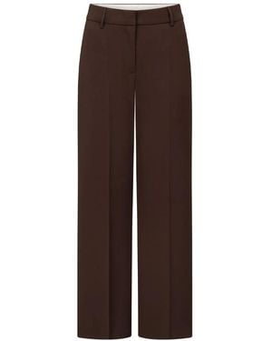RAFFAELLO ROSSI Wide Trousers - Marrón