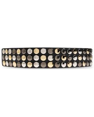 IRO Accessoires ,Zwart ,Leer Leren Riem Met Studs
