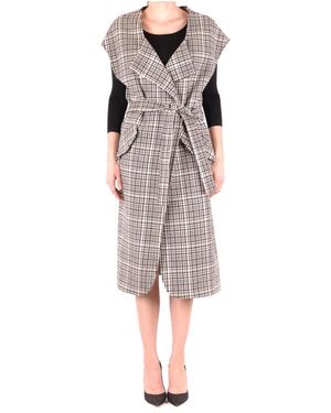 Alysi Belted Coats - Grey