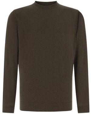 BOGGI Trui Met Ronde Hals Van Superfijne Wol - Groen