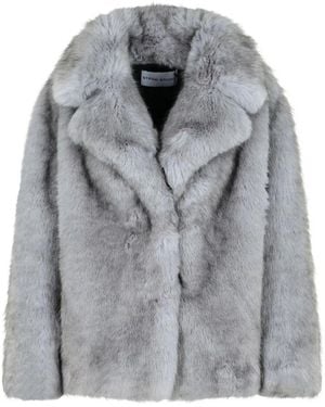Stand Studio Jassen ,Grijs ,Leer Lessie Faux-Shearling Jas