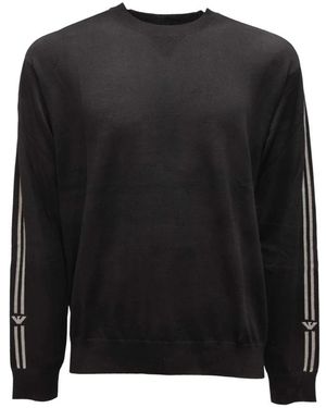 Armani Round-Neck Knitwear - Black