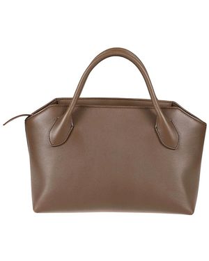 The Row Tassen ,Bruin ,Leer Terrasse Bauletto Tas