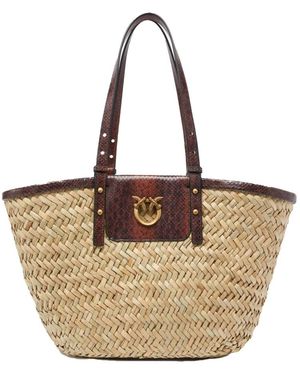 Pinko Tote Bags - Marrone