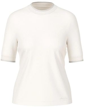 Marc Cain T-Shirt Mit Lurex-Details - Weiß