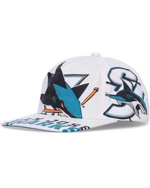 Mitchell & Ness Accessoires ,Veelkleurig ,Katoen San Jose Sharks Platte Klep Pet - Blauw