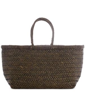 Dragon Diffusion Gevlochten Leren Shopper - Bruin