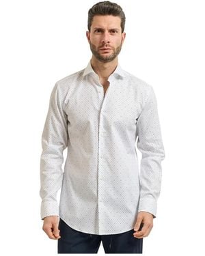 HUGO Overhemden ,Wit ,Katoen Slim Fit Shirt