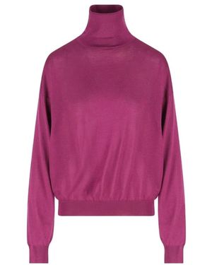 Saint Laurent Turtlenecks - Purple