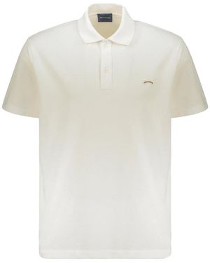 Paul & Shark Tops ,Wit ,Katoen Poloshirt Met Korte Mouwen