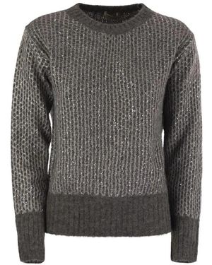 Herno Round-Neck Knitwear - Gris