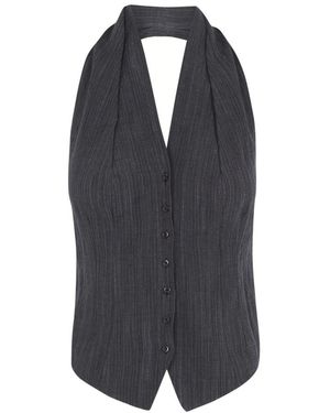 Cortana Sleeveless Tops - Black