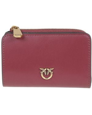 Pinko Accessoires ,Rood ,Leer Mini Portemonnee