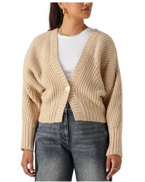 Nukus Sandfarbener Cardigan Für Frauen - Natur