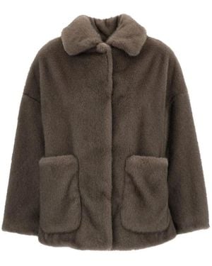 Herno Faux Fur & Shearling Jackets - Brown