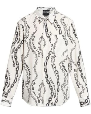 Versace Jeans Couture Bedrucktes hemd - Weiß