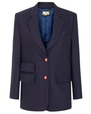 Elisabetta Franchi Jassen ,Blauw ,Wol Jassen
