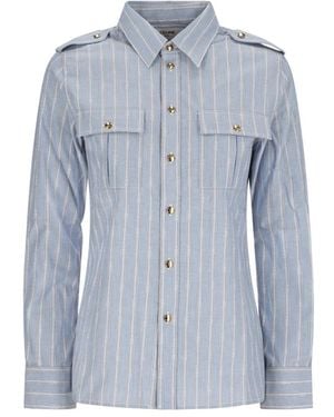 Celine Overhemden ,Blauw ,Katoen Camicia Reporter