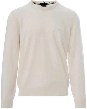 HUGO Round-Neck Knitwear - White