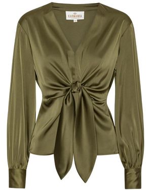 Karmamia Blair Bluse Mit Knoten-Detail - Grün