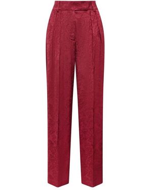 Maliparmi Damask Jacquard Broek - Rood