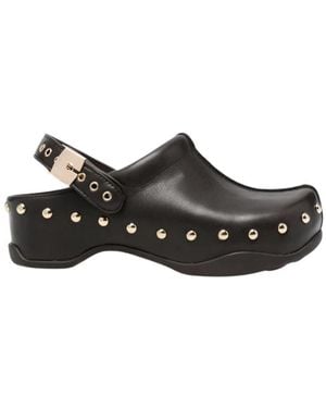Scholl Schoenen ,Bruin ,Leer Zoccoli - Zwart